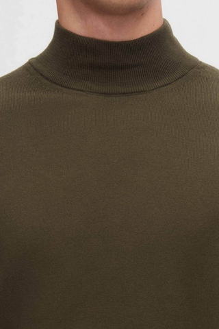 D's Damat Regular Fit Açık Haki Pamuk Karışımlı Yarım Balıkçı Triko Kazak 5HF06ORT16275 Haki