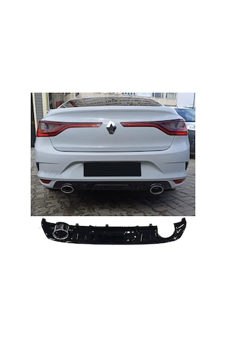 Renault Megane 4 Difüzör Siyah İthal Plastik 2016 2017 2018 2019 2020 Megan Difizör Ek