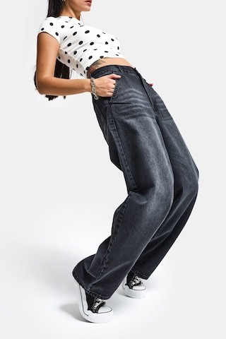 Itsbasic Kadın Koyu Füme Renk Juniper Skater Fit %100 Koton Denim Jean