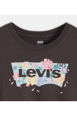 Levi's Kadın Logo Baskılı Kısa Kollu Günlük Tişört - 005gv-0020 Gri