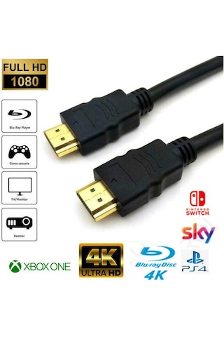 Hdmi Kablo 4K 3D Ağ Destekli 60Hz 18G Bps Ultra HD - 50cm