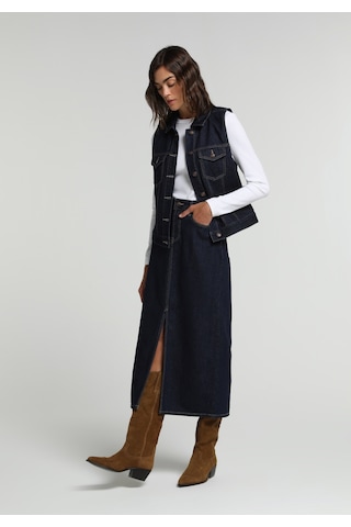 Colin's Colins Slim Fit Düz Fermuarlı Kadın Dark İndigo Denim Etek Cl1082782 Q1.v2 Dn45186