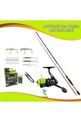Bauer Akira 210 Cm 2-8 Gr Lrf Olta Seti - Bauer Hikaru 200 Olta Makinası Tam Takım Hobi Usta Lrf Olta Seti-9609