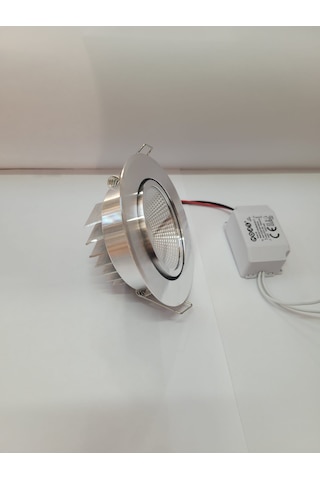 Noas 5 Watt Krom Kasa Beyaz Işık Trafolu Cob Led Spot 10 Lu Paket