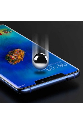 Mate 20 Lite Uyumlu 5d Temperli Cam Ekran Koruyucu - Siyah - T6713