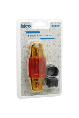 Bisiklet Stop Lambası - Sinyalli, Pilli Sarı