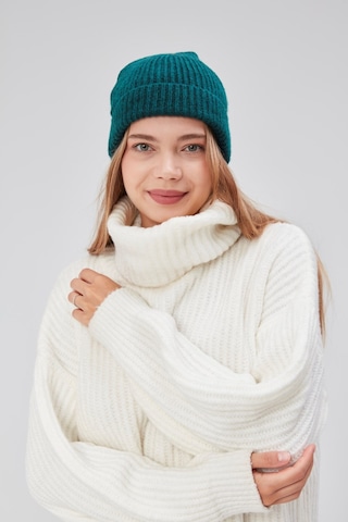 Derikem Basic Şık Standart Lüks Unisex Tiftik Bere Petrol Yeşili