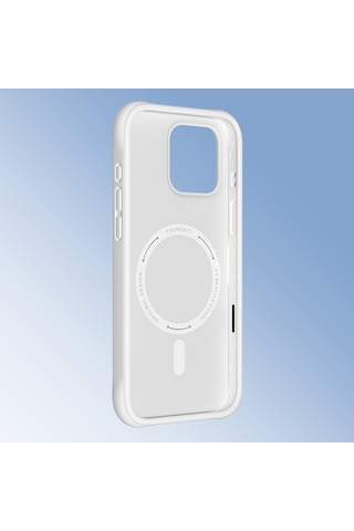 İphone 16 Pro Uyumlu Kılıf M-safe Şarj Özellikli Youngkit Macaroon Serisi Kapak Beyaz Beyaz