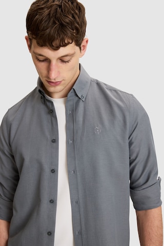 U.S. Polo Assn. Erkek Antrasit Slim Fit Uzun Kollu Basic Gömlek 50324708-vr006