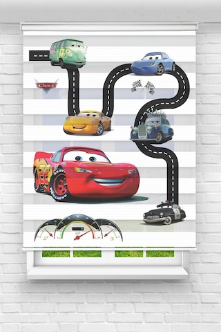 Perdeoutlet38 Baskılı Renkli Şimşek Yol Dijital Baskılı Zebra Perde-cocuk Odası-stor Perde Çok Renkli