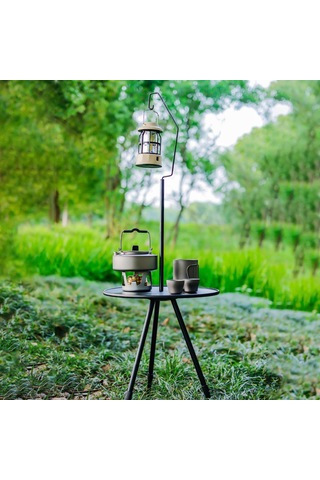 Homyl Kamp Masası Dayanıklı Taşınabilir Standlı-siyah Standlı Siyah