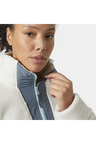 Helly Hansen Polar Imperial Pile Zip Pullover Kadın Beyaz Dik Yaka Sweatshirt Beyaz