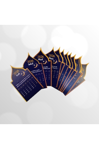 2026 Gece Hilal Cami Takvimi Ahşap Ayaklı Gece Hilal Cami Temalı Özel Tasarım Takvim