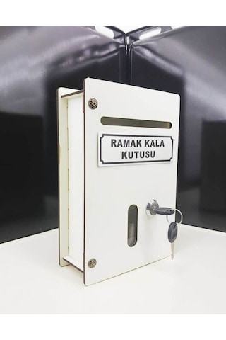 Beyaz Küçük Boy Ahşap Ramak Kala Kutusu