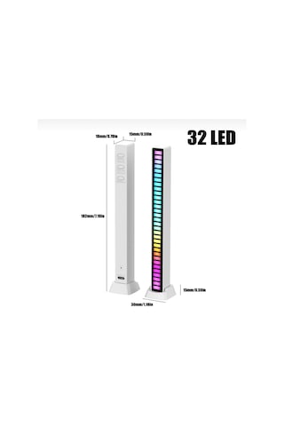 Sese Duyarli Rgb Tasinabilir Ritim Isigı Ambiyans Aydinlatma Ekolayzer Led Us Girisli Led Bar