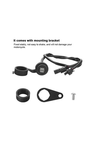 Pazly Motosiklet Usb Şarj Soketi Adaptörü Modifiye Ürünü - Lmk00096 Siyah