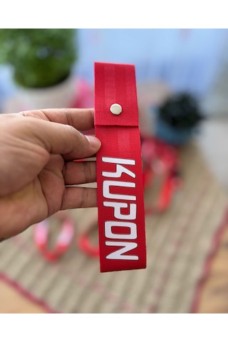 Kupon Tasarımlı, Kırmızı Renk Yüksek Kalite Tampon & Çeki İpi