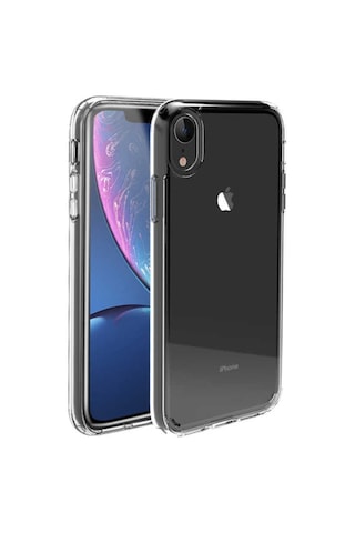 Apple Uyumlu iPhone XR 6.1 Kılıf Zore Coss Şeffaf Sert Silikon Kılıf Renksiz