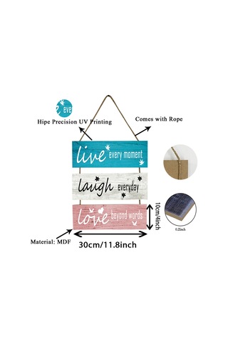 Evrensel Rustik Mutfak Duvar Tabelası, Asılı Rustik Ahşap, Çok Renkli