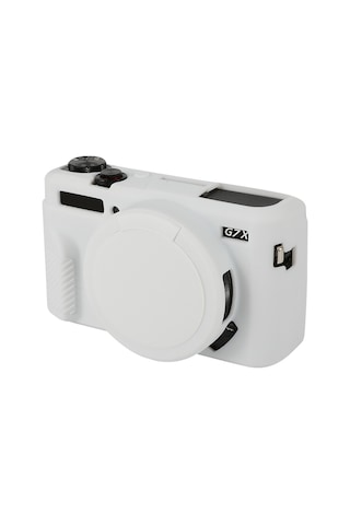 Canon Powershot G7 X Mark Iı / G7x2 Lens Kapaklı Yumuşak Silikon Koruyucu Kılıf İçin Beyaz Diğer
