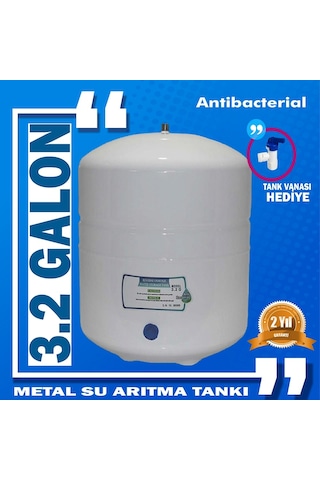 Reverse Osmosis Tezgahaltı Su Arıtma Cihazı Çelik 3.2 Tank - Vana