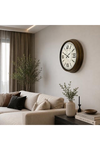 Eskitme Royal 40 Cm Metal Duvar Saati