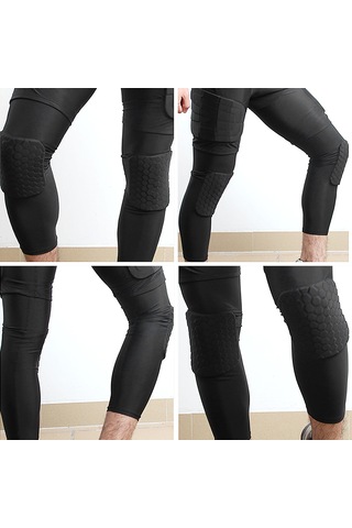 Moveevo Spor Knee Sleeve, Yumuşak Eva, Darbe Emici, Nefes Alıcı, Basketbol Dağcılık, Siyah, Xxl Tek Adet Siyah