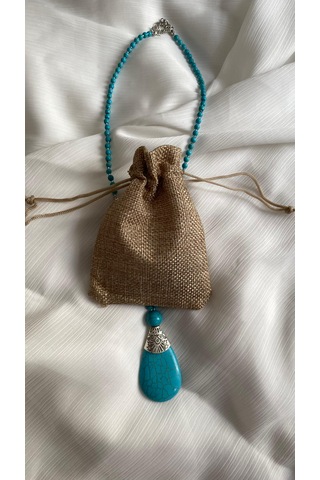 Özel Tasarım Firuze Kolye Turkuaz