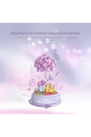 Balody Sakura Blossom Müzik Kutusu Yapı Bloğu Seti 436 Parça