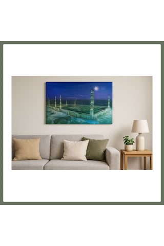Bezos Mescid-i Nebevi Duvar Tablosu Resmi - İslami Hediye Seçeneği 40x60 Cm Bezos1