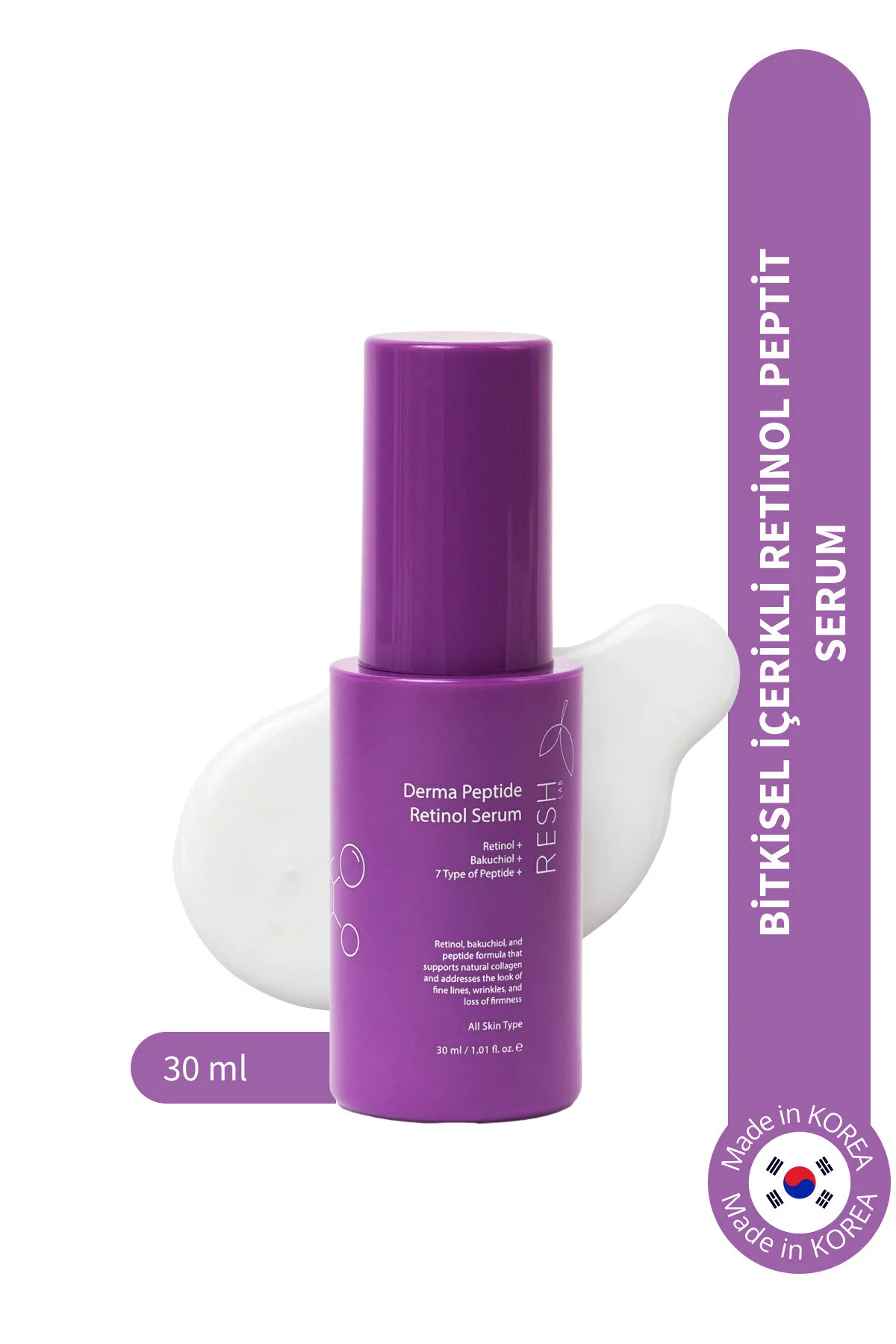 Resh Lab Derma Peptide Retinol Serum 30ml - Retinol Peptit Serumu
