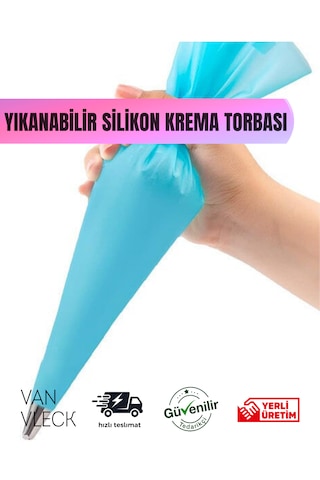 Silikon Krema Torbası Yıkanabilir, Tekrar Kullanılabilir