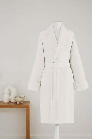 Sadem Organik Pine Şal Yaka Bornoz Krem