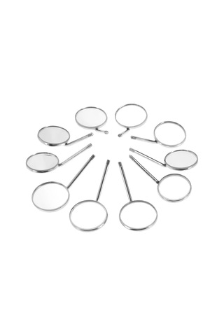 Samdoo 10 Adet Paslanmaz Çelik Diş Bakımı Aleti - Profesyonel Diş Araçları, Ağız İçini Net Görüntülemek İçin 45 Derece Tasarım