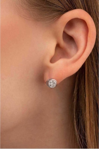Brezza Lusso Jewelry Brezza Lusso 3 Cttw Dew Diamond Serisi Tektaş İthal Gümüş Kadın Küpe 7,5 Mm