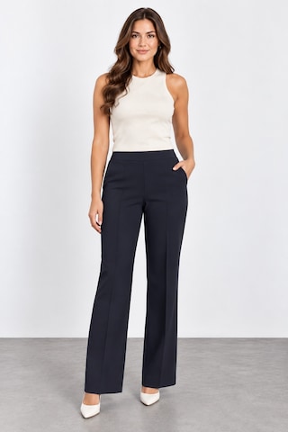 Bihan Store Kadın Beli Lastikli İspanyol Paça Pantolon W27-1592 - Siyah