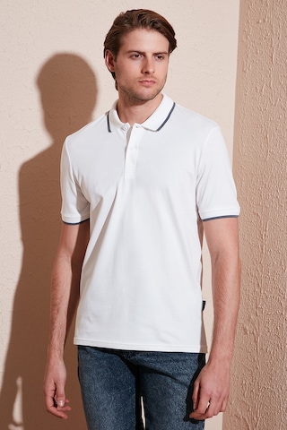 Buratti Pamuklu Regular Fit Erkek Polo Yaka T Shirt 5902063 Beyaz
