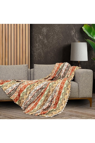 Latuda Concept Softmicro Boho Etnik Desenli Mikrofiber Koltuk Örtüsü Ve Tv Battaniyesi, Koltuk Şalı, Kaymaz 130x180 Diğer