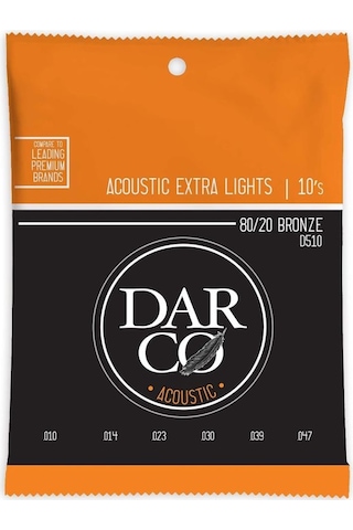Martin Co Darco D510 80/20 Bronze Akustik Gitar Teli , Extra Light 10-47