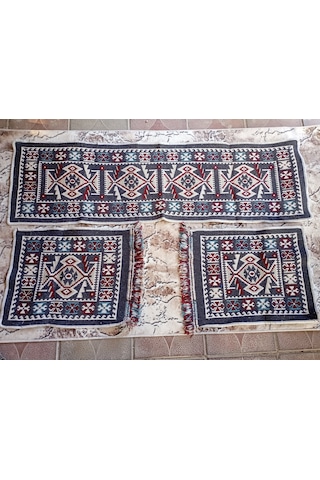 Parlak Dokuma Oto Koltuküstü Kilim Gri