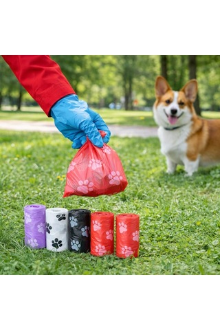 8 Adet Evcil Hayvan Kaka Poşeti Rulosu,dayanıklı, Sızdırmaz, Kolay Koparılabilir Köpek Dışkı Toplama Poşeti,hijyenik Kullanım, Kalın Malzeme, Kokuyu Hapseder Mor, Beyaz, Siyah, Kırmızı