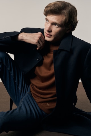 Koyu Lacivert 115 Cm Kaşe Polo Yaka Düz Esnek Garnisiz-biyesiz Comfort Fit Palto 1005245150 Koyu Lacivert