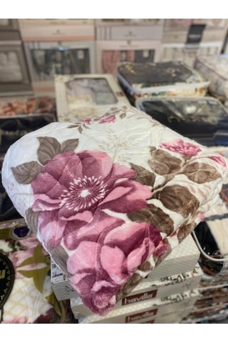 Sarar Battaniye Sarar Çift Kişilik Battaniye Friuze Krem Pudra