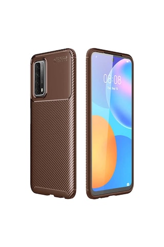 Huawei P Smart 2021 Kılıf Zore Negro Karbon Tasarım Silikon Kılıf