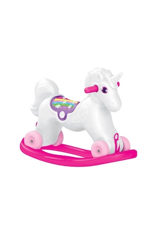 Dolu Unicorn Sallanan Tekerleklı At  2509