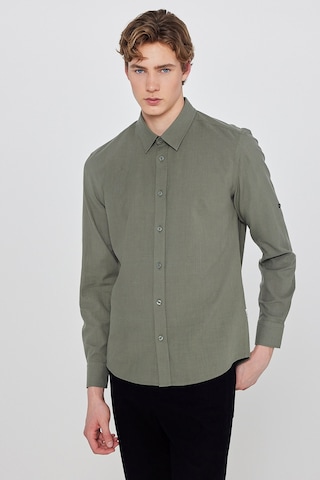 Wrangler %100 Pamuk Regular Fit Erkek Gömlek W2610001801 Haki