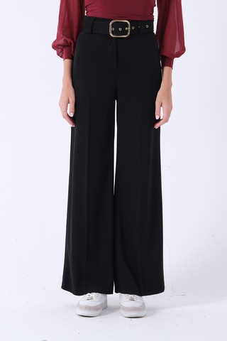 Feminist Siyah Bol Paça Pantolon 3974959