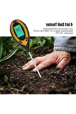 Dijital Toprak Test Kiti - 4'ü 1 Arada, Bitki Bakım Cihazı
