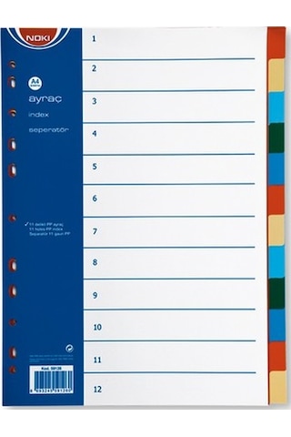 Noki 59126 Ayraç 12'li Renkli