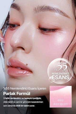 Hafif Yapılı, Ciltle Bütünleşen Parlak Bitişli Likit Allık Muzıgae Mansıon Objet Blush 002 Bouquet 80420184